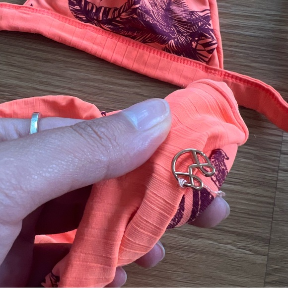 Maaji Orangesicle Reversible Triangle Bikini Top & Bottom - Picture 4 of 4